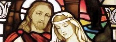 Jesus & Mary Magdalene - stained glass in Kilmore Church